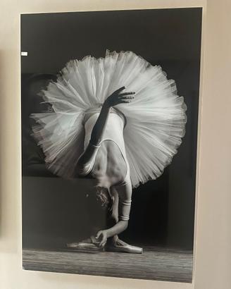 Quadro in vetro raffigurante ballerina 100x150