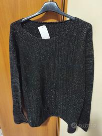 maglione nero glittetato