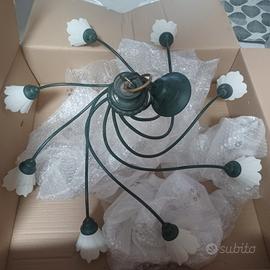 Lampadario in ferro battuto 