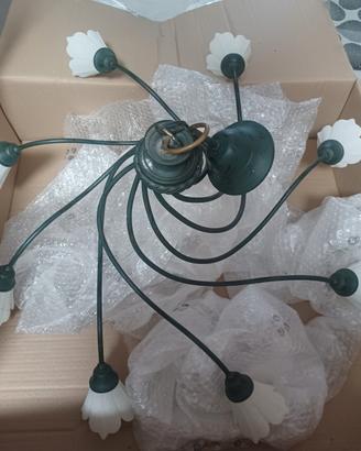 Lampadario in ferro battuto 
