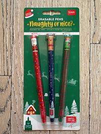 Legami Set 3 Penne Natale 2024 Naughty or Nice