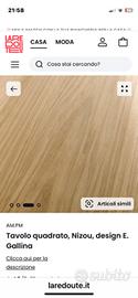 Tavolo  130x130  legno massello  8 persone 200 eur