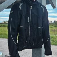 Giacca moto Ixon da donna Strada nera rete leggera