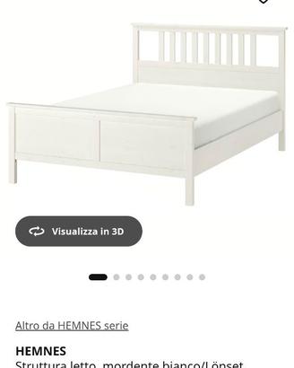 Letto Hemnes bianco ikea matrimoniale