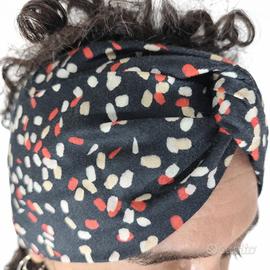 Fascia capelli nodo fantasia nuova con sacchetto