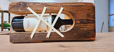 Portabottiglia in trave centenaria