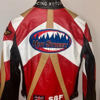 Giacca in pelle vintage motor racing