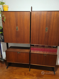 Rara libreria in teak anni '60, Vittorio Dassi