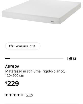 materasso in schiuma 120x200