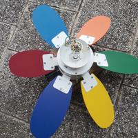 Ventilatore e lampadario da soffitto, multicolore,