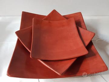 tris piatti quadrati in tadelekt 