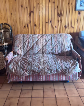 Divano letto legno 1 piazza e mezza con doghe