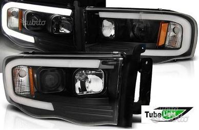 Fari anteriori tube led dodge ram 02-06 neri