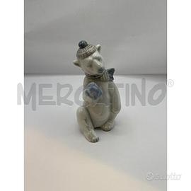 STATUINA ORSO POLARE CON SCIARPA E CAPP