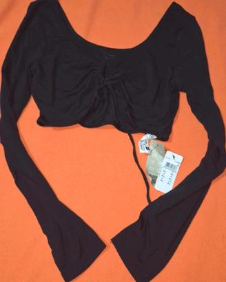 top crop manica lunga m/l