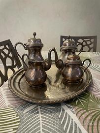 Servizio da Tè e Caffè Vintage in Peltro