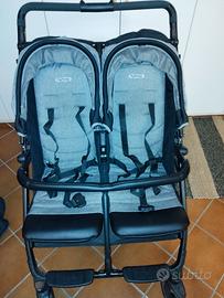 Passeggino gemellare Peg perego+ovetti+accessori 