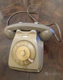 Telefono fisso vintage SIP grigio a disco rotante