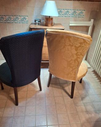 Poltroncine rivestite e imbottite