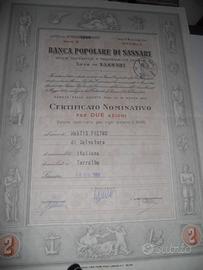 Azione banca popolare di sassari