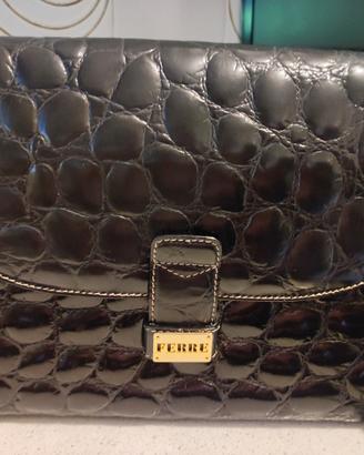 borsa a tracolla nera Ferrè grande
