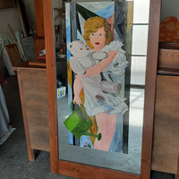 Attaccapanni a specchio dipinto a mano