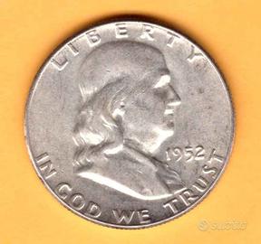 USA -  1/2 Dollar 1952 Franklin  Silver, argent