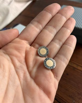 Orecchini Bulgari argento e beige