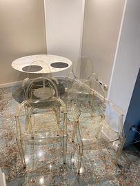Set 4 sedie Kartell seppia trasparente KJ2