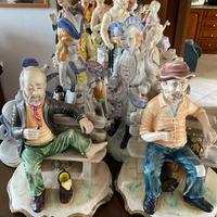 Statuine miste decorative ceramica, resina e gesso