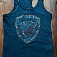 Blauer canotta donna blù con strass