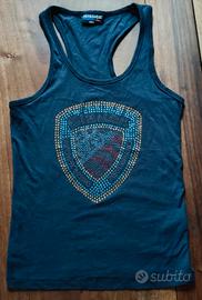 Blauer canotta donna blù con strass