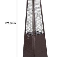 Riscaldatore a piramide in ratan