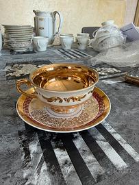 tazza oro e piattino