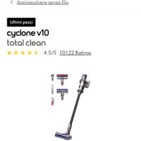 Dyson Cyclone V10 - Aspirapolvere Senza Fili