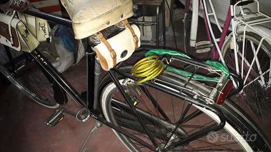 Bicicletta epoca freni a bacchetta con accessori