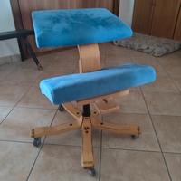 Sgabello con ruote ergonomico regolabile S