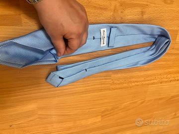 Cravatta Sette (7) pieghe - Formicola - azzurro