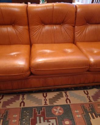 Divano+Poltrone in pelle.