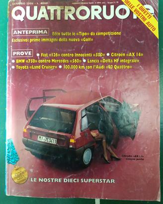 Quattroruote Gennaio 1988 – Delta Integrale, Golf,
