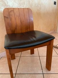 Sedie con seduta in pelle