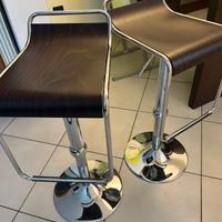 Connubia - Set di 2 Sgabelli Superstar Cromo-Wengé