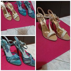 4 paio sandali in vera pelle n.37