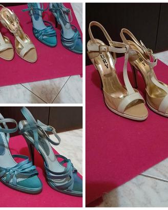 4 paio sandali in vera pelle n.37