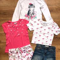 Set t-shirt e pantaloncini bambina 6 - 7 anni