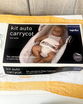 Culla inglesina piu kit auto carrycot