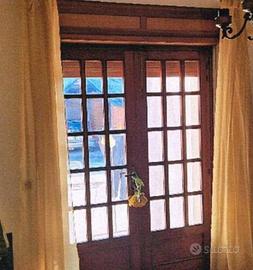 Porta battente 2 ante vetro/legno