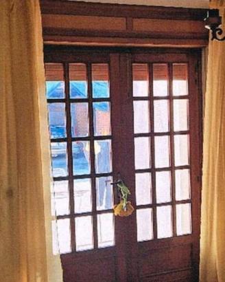 Porta battente 2 ante vetro/legno