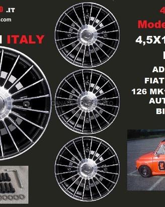Cerchi grifo nero4,5x 12 4x190 fiat 500 l f r