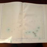 CARTA GEOGRAFICA DELLE ISOLE EOLIE DEL 1905